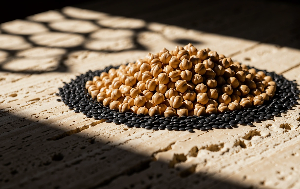 Mediterranean pulses and grains representing nutritional density